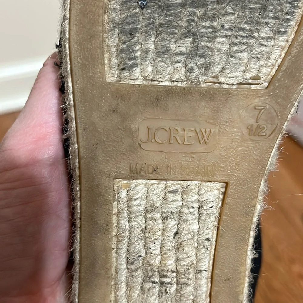 J. Crew Made in Spain Espadrille Flats in Linen 7.5 - Picture 7 of 8